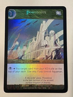 VS System Poseidonis FOIL DC Comics Legends TCG CCG Classic DCL-041 - Image 1 of 2