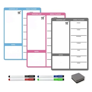 Magnetic Weekly Planner, Dry Wipe Fridge Whiteboard or Dry Erase Calendar Board - Picture 1 of 56