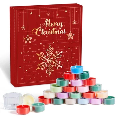 Scented Tea Candle Advent Calendar 2025 Adults Women, 24 Days Christmas Count... - Image 1 of 4