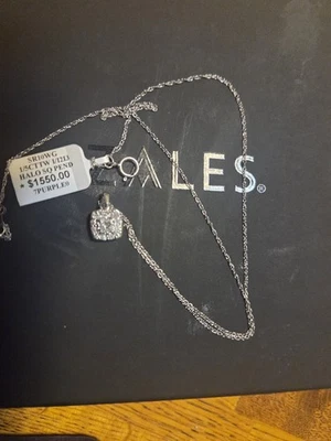 Collar Zales de oro blanco duamond natural de 1/5 quilate Foto 1 de 3