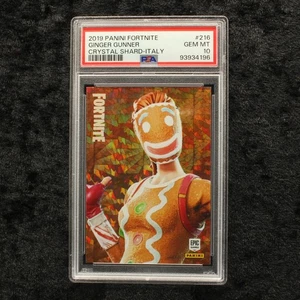Panini Fortnite Series 1 PSA 10 Ginger Gunner #216 Crystal Shard Italy Cards - Picture 1 of 2