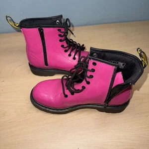 Stivali rosa caldo Dr Doc Martens bambina taglia 2 anni - Foto 1 di 11