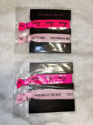 2x Banda elástica para el cabello Victoria's Secret Scrunchie VS rosas suaves y calientes Foto 1 de 3