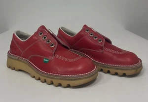Vintage Kickers Cree En France Rot Schuhe EU 37 UK 4 Ohne Schnürsenkel - Bild 1 von 11