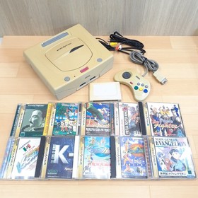 Sega Saturn Console Japanese White Bundle with 10 Games & Memory HST-3220 NTSC-J
