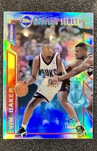 1996-97 Topps Mystery Finest refractor sin bordes VIN BAKER #M18 NBA Bucks - Imagen 1 de 4