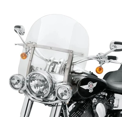oem Harley 57400115 Clear 18 Inch King Windshield Wind Screen 00-17 FL Softail - Image 1 of 4