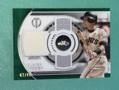 Topps Tribute 2019 #TTR-BP Buster Posey juego usado triple reliquias #/99 Foto 1 de 2