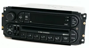 02-07 Chrysler Dodge Radio AMFM 6 Disc CD Aux In RBQ P56038622AJ Slider Version - Picture 1 of 4