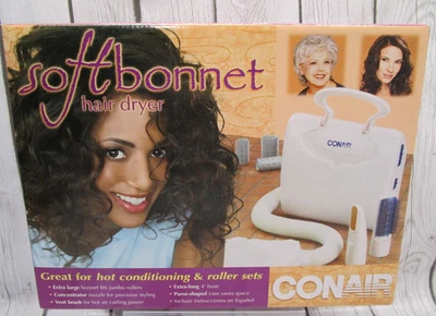 Secador de pelo con capó suave portátil con capucha Conair tapa de peinado capucha ventilación cepillo volumen Foto 1 de 4