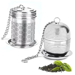 Tea Strainer Tea Infuser for Loose Tea, Tea Steeper 304 Stainless Steel 2 Pack - Picture 1 of 8