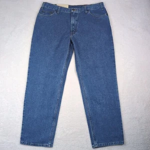 Haggar Straight Leg 5 pocket Blue Jeans Mens 40x30 Denim 100% Cotton New - Picture 1 of 6