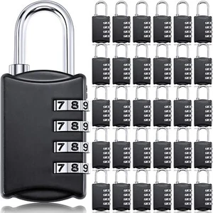 30 Pcs 4-Digit Combination Locks Waterproof Padlocks for Luggage Gym Toolbox - Picture 1 of 7