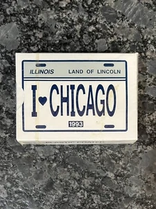 1993 I ❤️ Chicago SEALED Plastic Coated Standard Size Playing Cards  - Picture 1 of 5