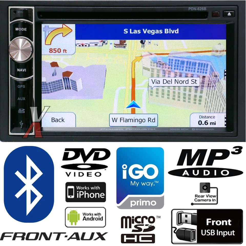 2004-2016 Honda Pilot Navigation Upgrade Radio PDN-626B Touchscreen MP3 IPOD DVD - Image 1 of 1