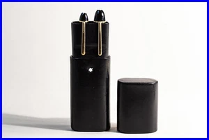 Beautiful MONTBLANC Black Leather Case 'Florence' For 2/3 Pens - Picture 1 of 6