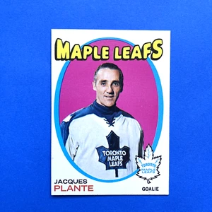 Tarjeta 1971-72 Topps #10 Jacques Plante Toronto Salón de la fama de colección +/- EX-COMO NUEVA P2B - Imagen 1 de 4