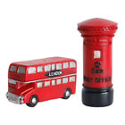 2x Bus England Briefkasten Postfach Modell Deko für Zuhause & Schreibtisch