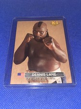 1997 Bandai K-1 Grand Prix Dennis Lane Kickboxing MMA Card in toploader