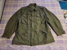 Vintage Jacket USMC Field Coat Sateen OG 107 M-65 1955 Cotton Slide Fastener Med