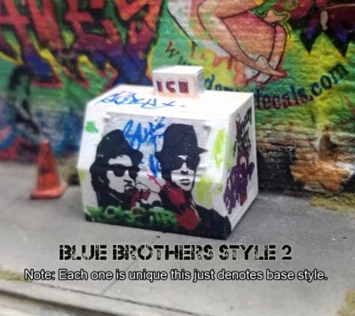 DAVE'S DETAILS BUILT HO 1:87 GRAFFITI BLUES BROS 2 ICE MACHINE READ DESCRIPTION! - Image 1 of 3