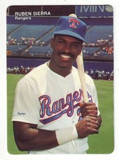 1990 Mother's Cookies Texas Rangers RUBEN SIERRA #3