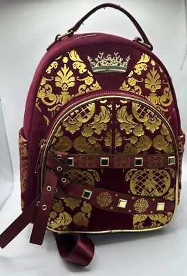 NUEVO CON ETIQUETAS Loungefly Juego de Tronos Joffrey Mini Mochila Borgoña Rojo Corona Dorada Foto 1 de 4