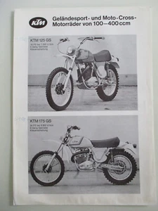 KTM 125 GS 175 GS 250 GS 125 MC "GP" Modell 77 Prospekt brochure - Picture 1 of 2