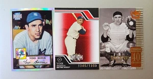 Yogi Berra 2008 Triple Threads 1345/1350 / 1999 UD Legends / 2001 Topps Reserve - Picture 1 of 4