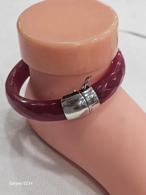 SOHO Magenta Ruby Gemstone Sterling Silver Bracelet - Image 1 of 4