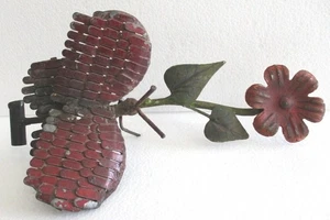 VINTAGE OLD BUTTERFLY WEATHER VANE , HAND CRAFTED IRON . - Picture 1 of 8