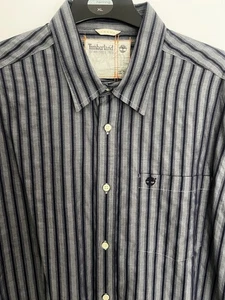 Timberland Men's Long Sleeve Striped Shirt XL blue - Picture 1 of 3