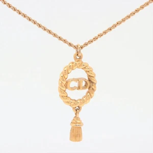 Christian Dior CD Logo Round Twist Anhänger Halskette - Bild 1 von 5