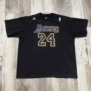 Adidas Los Angeles Lakers Kobe Bryant #24 T Shirt Black Mens XL - Picture 1 of 7