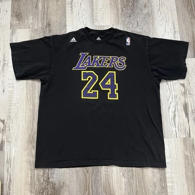 Adidas Los Angeles Lakers Kobe Bryant #24 T Shirt Black Mens XL - Image 1 of 4