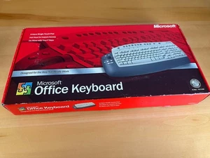 Vintage Microsoft WIN/MAC Office Keyboard USB/PS2 E17-00111 NEW SEALED OLD STOCK - Afbeelding 1 van 6