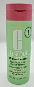 Clinique All About Clean Liquid Facial Soap Oily Skin Formula 200ml Step 1 of 3 - Picture 1 of 1