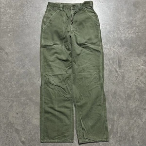 Vintage 60s Military Trousers OG-107 Green Pants Type 1 Zipper Fly 26x30 - Picture 1 of 8