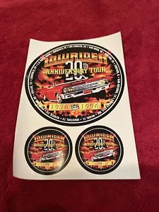 LOWRIDER Magazine 20th Anniversary Tour Promo Stickers Label Sheets 1996 - Picture 1 of 7