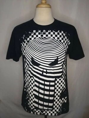 De colección Mad Engine Marvel Punisher Blanco y Negro Cuadros Talla Para Hombre Mediana Foto 1 de 4