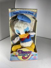 Disney Babies VINTAGE DONALD DUCK Plush in Box 1986 Hasbro SoftBaby Doll New Bh