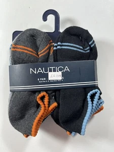 NEW Unisex Nautica Socks Lot of 6 Shoe size 10.5-4 Sock size 6-8 (LL104) - Picture 1 of 1