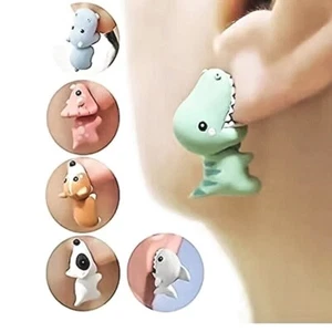 Ohrringe Cartoon Tier Ohrstecker süß Damen Ohrring Fun Schmuck Miss Dog Ton 3D Katze - Bild 1 von 18