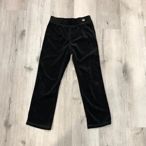 JUICY Black Velvet Girl Pants, Size 7/8 - Picture 1 of 4