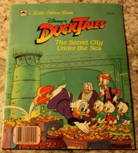 Disney DuckTales The Secret City Under The Sea A Golden Book Paul S Newman 1988 - Foto 1 di 3