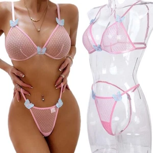 Sexy Lingerie Set Lace Teddy Strap Babydoll Bodysuit Naughty Slutty Sleepwear - Picture 1 of 17