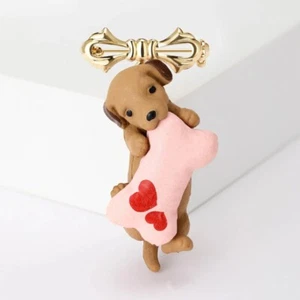 Creative Cute Dog Brooch Personalized Alloy Animal Pins Men Women's Accessories - Picture 1 of 6