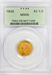 1926 $2.5 Gold Indian PCGS MS65 - Picture 1 of 2