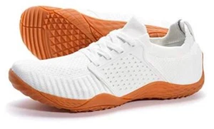  Men's Barefoot Running Shoes | Minimalist Cross-Trainer | 11 W63 White/Gum - Picture 1 of 7