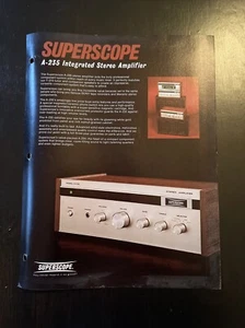 Original 1973 Superscope By Marantz A-235 IntegratedStereo Amplifier Sales Sheet - Picture 1 of 2